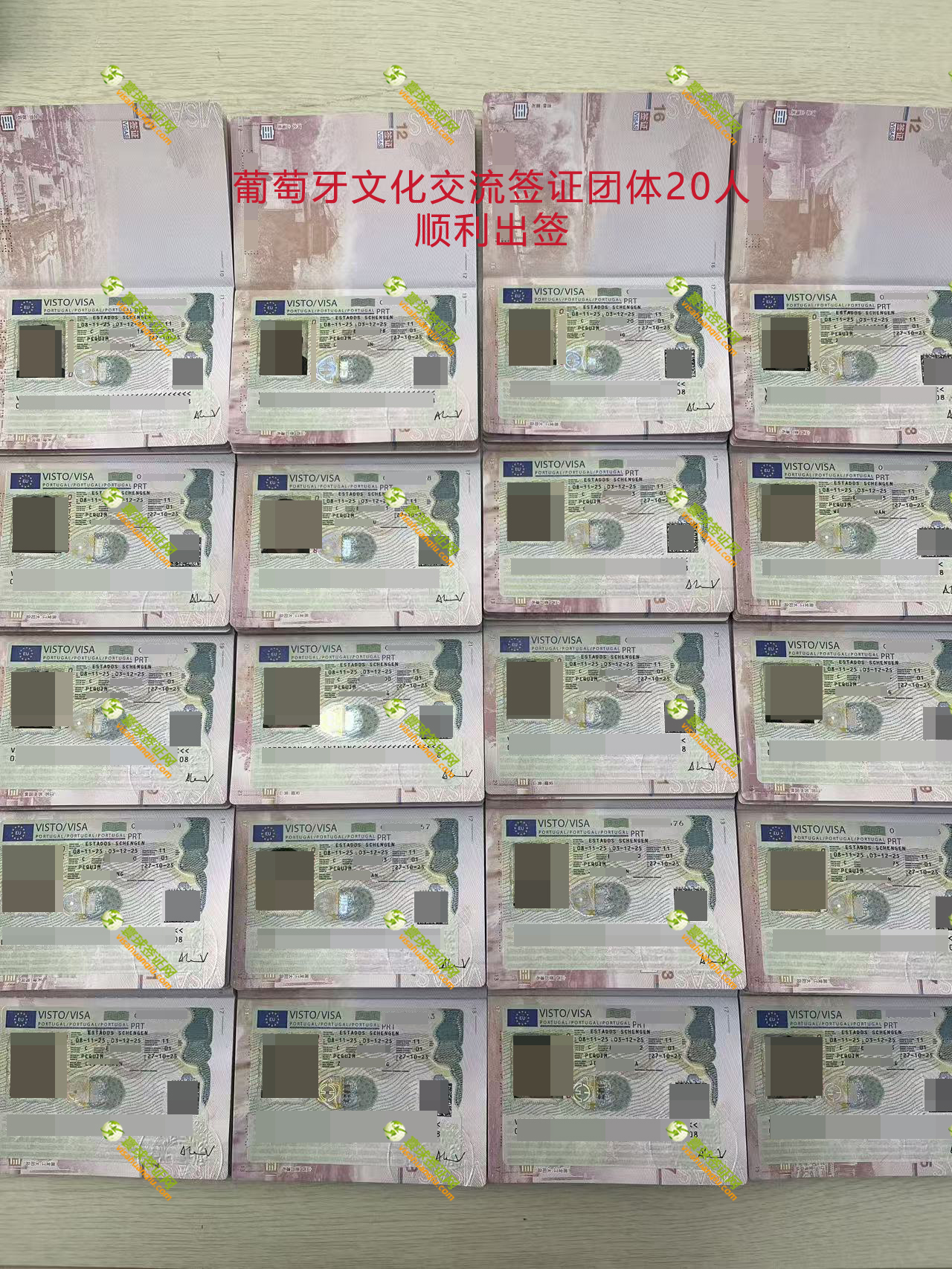 葡萄牙簽證頁(yè)