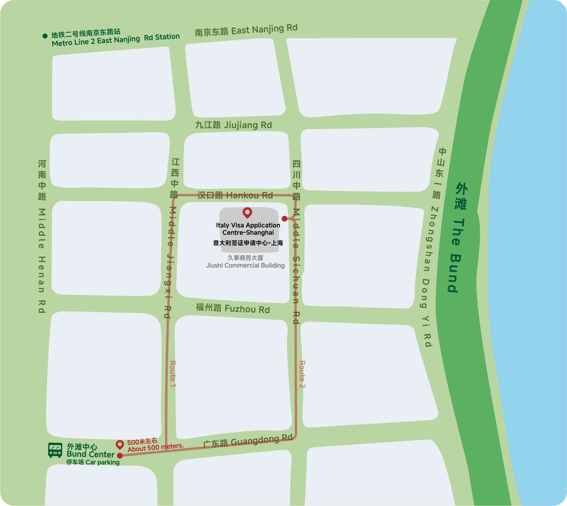 上海意大利簽證中西地址